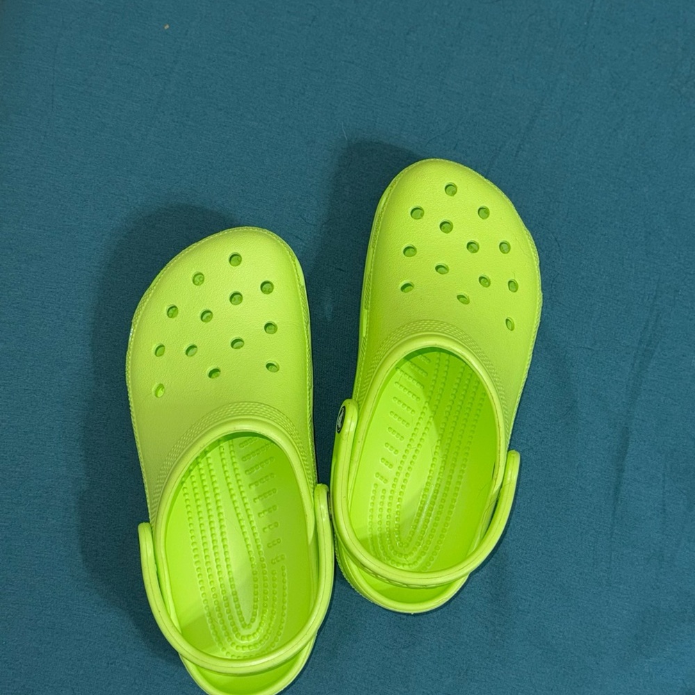 Neon Green Crocs Women Size 9
